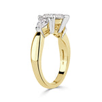2.15ct Pear Shaped Diamond Three-Stone Engagement Ring
