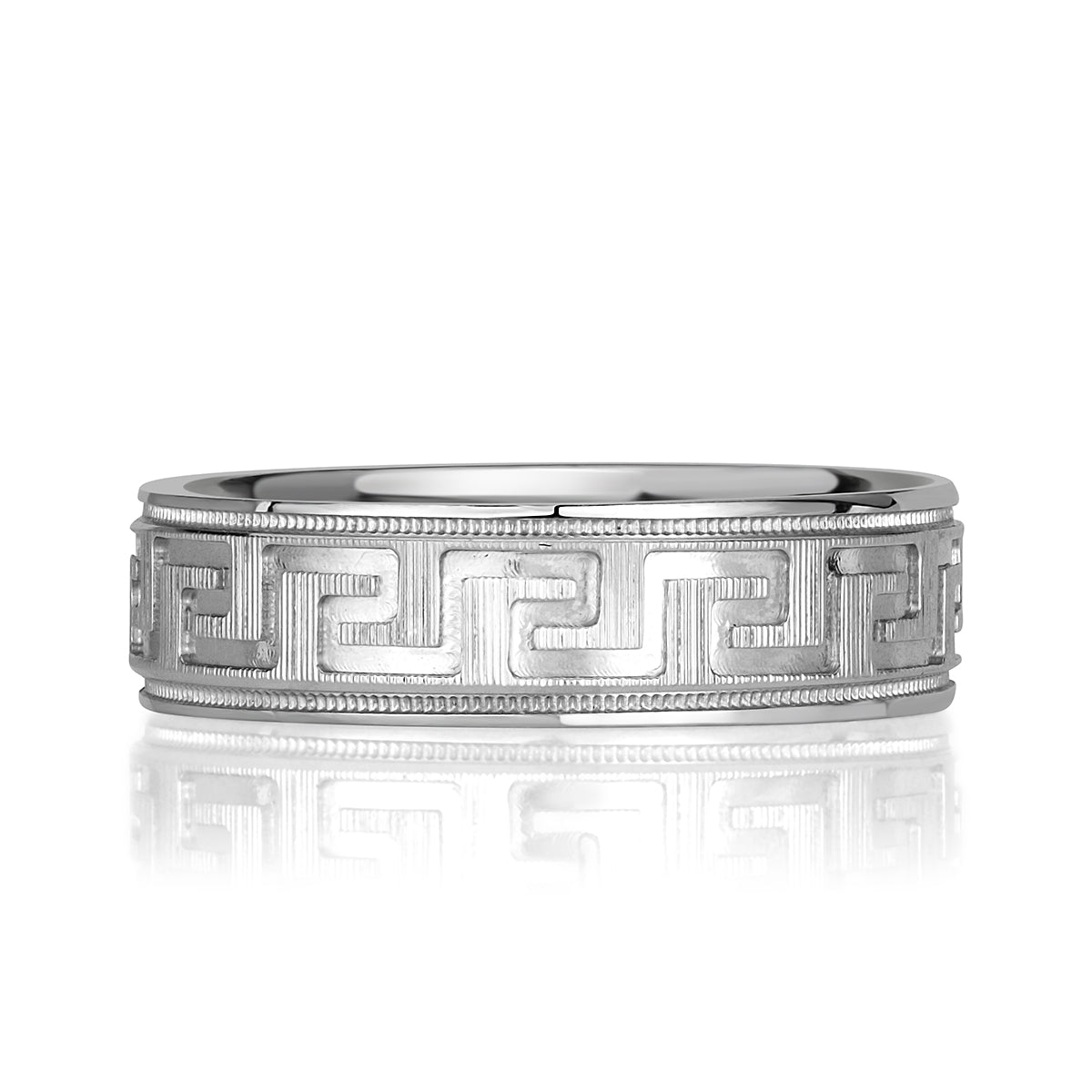 Greek Key Men's Wedding Band – Mark Broumand