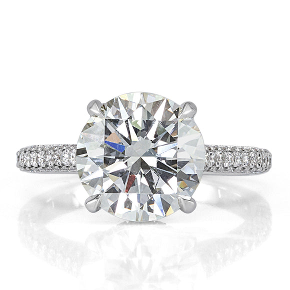 Three Sided Diamond Pavé Engagement Ring
