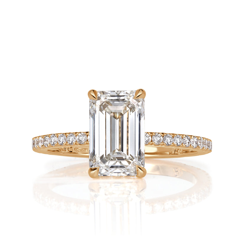 2.92ct Emerald Cut Diamond Engagement Ring