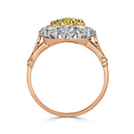 3.80ct Yellow Oval Cut Diamond Engagement Ring