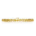 7.21ct Fancy Yellow Diamond Tennis Bracelet in 18K Yellow Gold