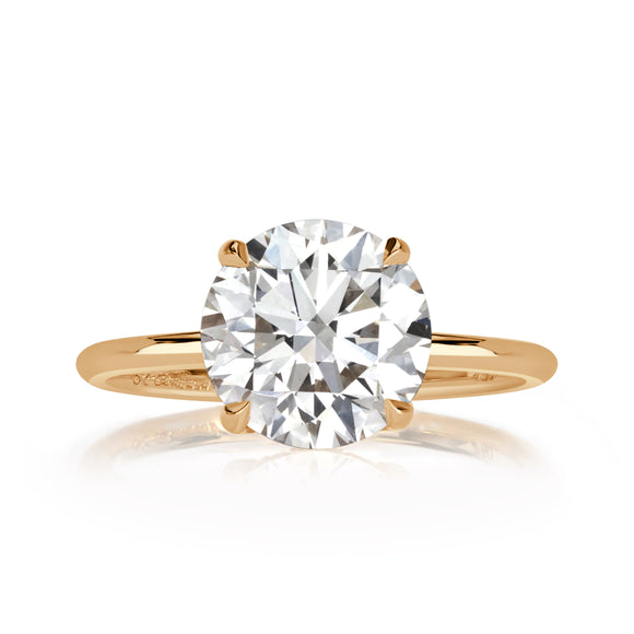 Hidden Halo Solitaire Engagement Ring