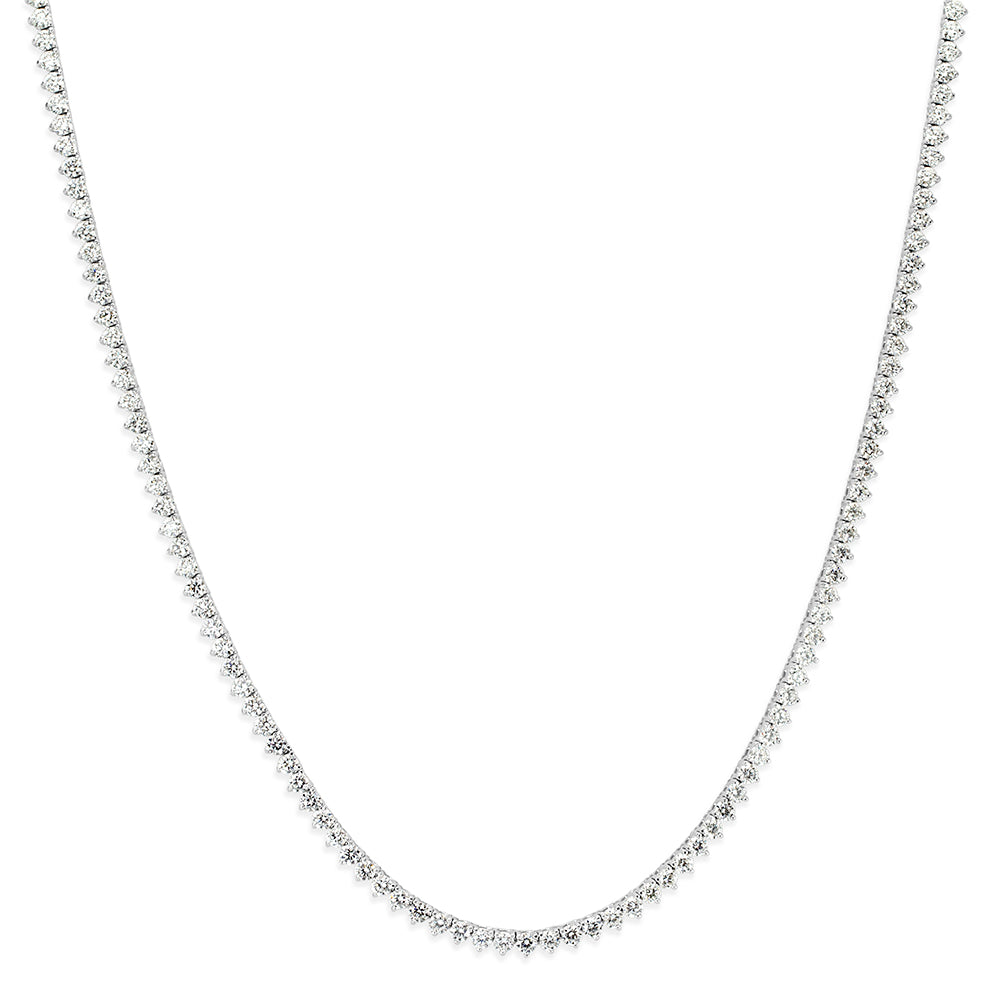 5.06ct Round Brilliant Cut Diamond Tennis Necklace in 14K