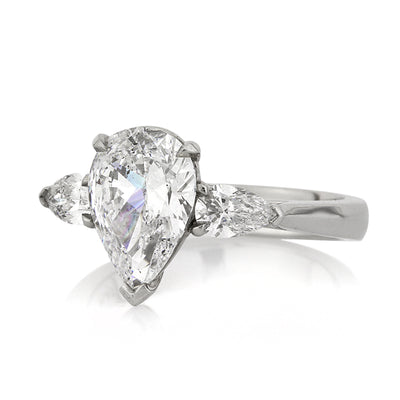 2.50ct Pear Shaped Diamond Engagement Ring