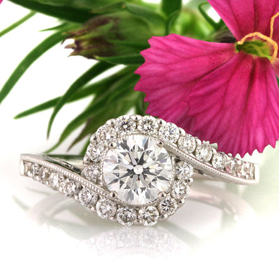 1.35ct Round Brilliant Cut Diamond Engagement Ring