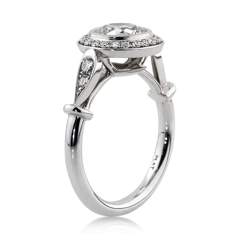 1.69ct Old European Round Cut Diamond Engagement Ring