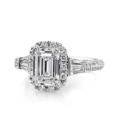 3.01ct Emerald Cut Diamond Engagement Ring