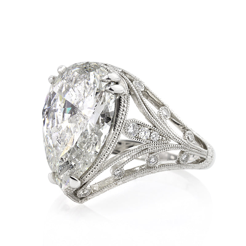 5.57ct Pear Shape Diamond Engagement Ring