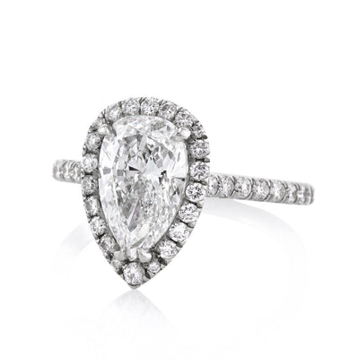 2.95ct Pear Shaped Diamond Engagement Ring