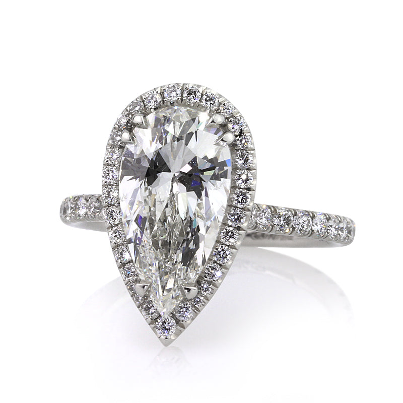 4.11ct Pear Shape Diamond Engagement Ring