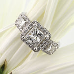2.71ct Princess Cut Diamond Engagement Ring