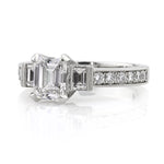 2.37ct Emerald Cut Diamond Engagement Ring