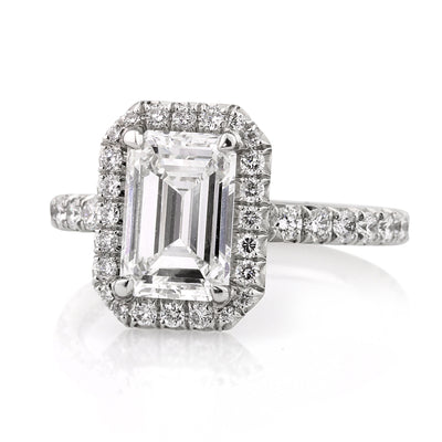 3.17ct Emerald Cut Diamond Engagement Ring