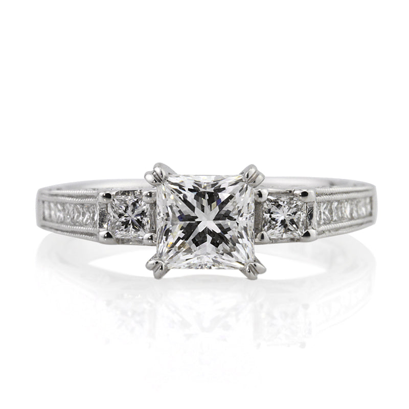 white christmas dresses 1.78ct Princess Cut Diamond Engagement Ring