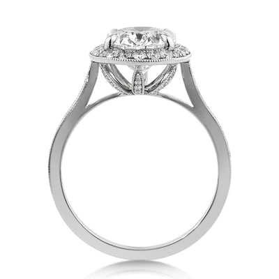 3.71ct Oval Cut Diamond Engagement Ring