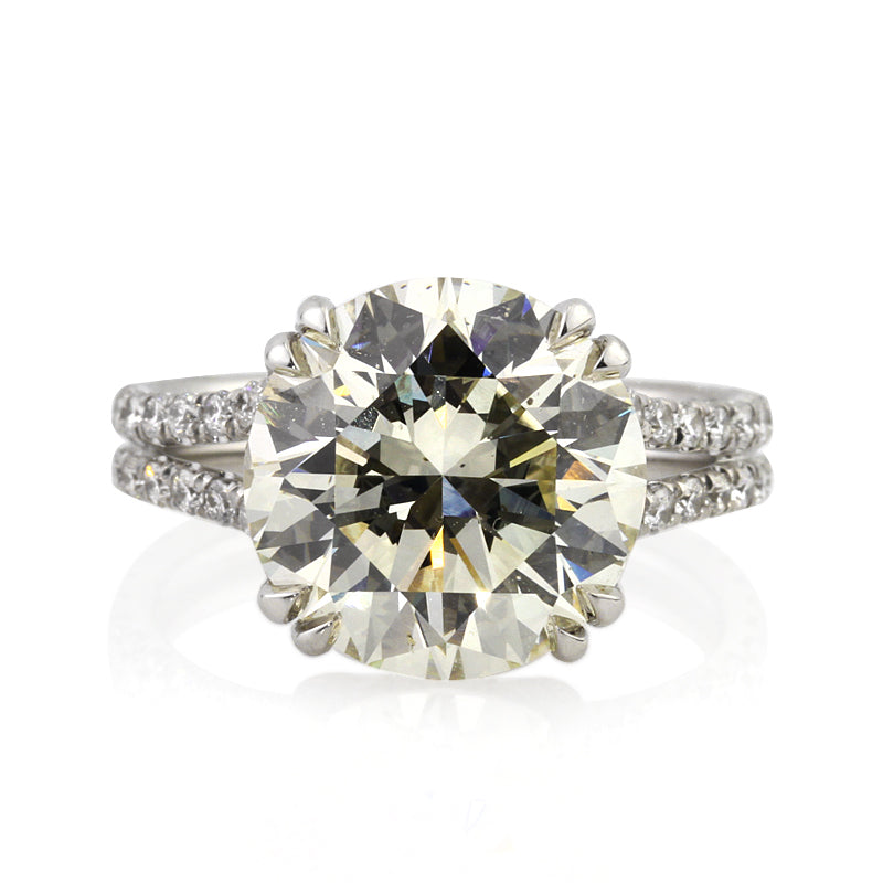 7.44ct Round Brilliant Cut Diamond Engagement Ring