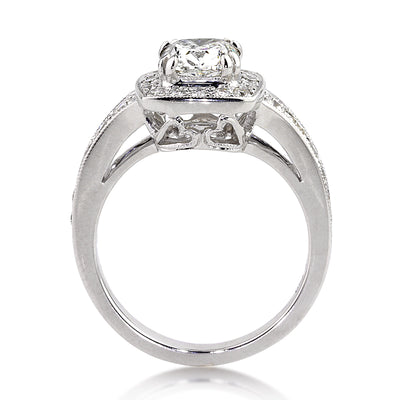 1.97ct Cushion Cut Diamond Engagement Ring