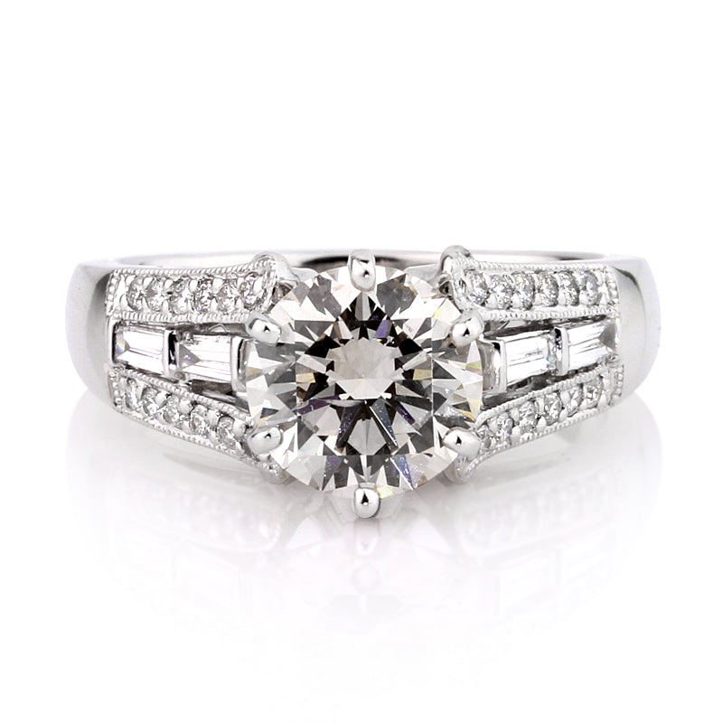 2.71ct Round Brilliant Cut Diamond Engagement Ring