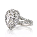 4.66ct Pear Shaped Diamond Engagement Ring