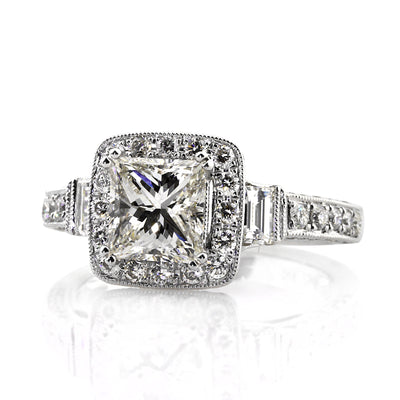 2.38ct Princess Cut Diamond Engagement Ring