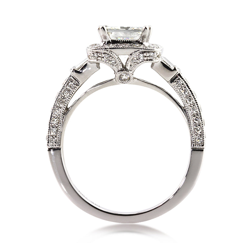 2.38ct Princess Cut Diamond Engagement Ring