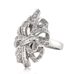 1.80ct Baguette and Round Cut Diamond Ribbon Right-Hand Ring