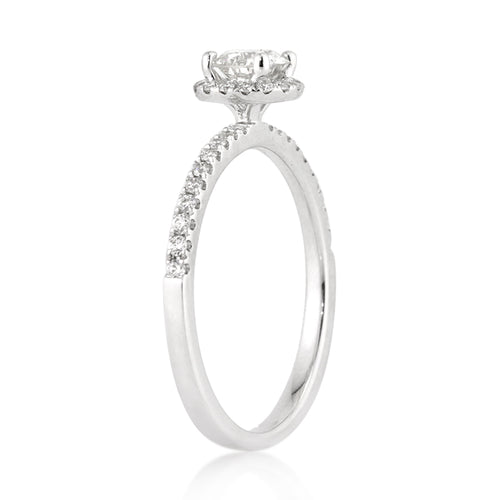 0.91ct Antique European Round Cut Diamond Engagement Ring