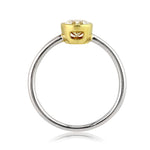 1.06ct Fancy Light Yellow Oval Cut Diamond Engagement Ring