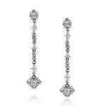 2.08ct Baguette and Round Brilliant Cut Diamond Earrings