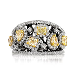 2.03ct Fancy Yellow and White Diamond Right-Hand Ring