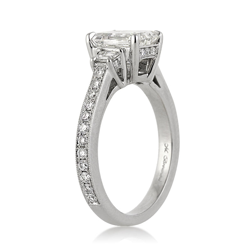 2.81ct Emerald Cut Diamond Engagement Ring