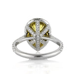 3.65ct Fancy Intense Yellow Pear Shaped Diamond Engagement Ring