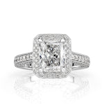 3.61ct Radiant Cut Diamond Engagement Ring