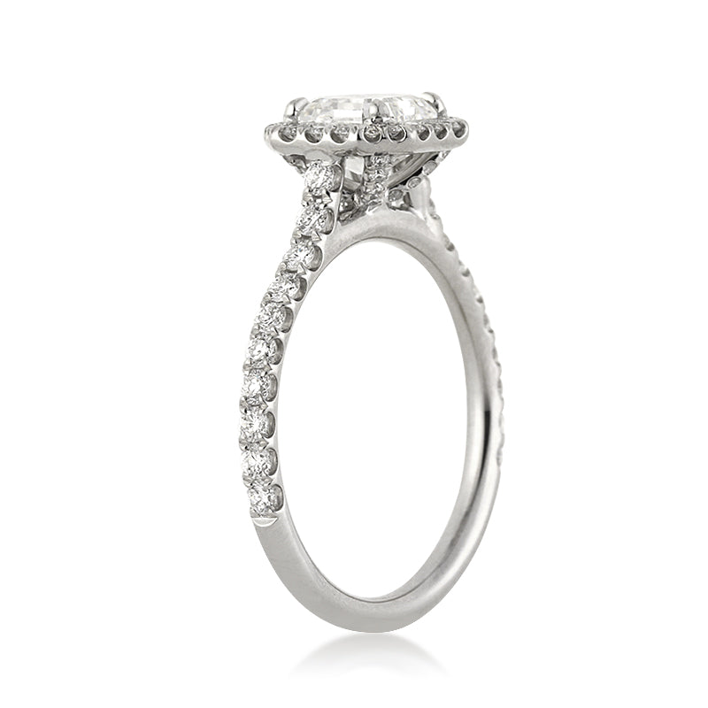 1.95ct Asscher Cut Diamond Engagement Ring