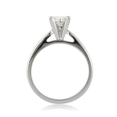 1.01ct Princess Cut Diamond Solitaire Engagement Ring