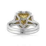3.05ct Fancy Yellow Heart Shaped Diamond Engagement Ring