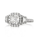 2.46ct Asscher Cut Diamond Engagement Ring