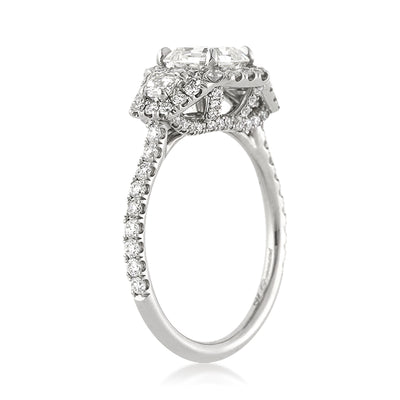 2.46ct Asscher Cut Diamond Engagement Ring