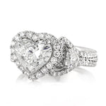 3.43ct Heart Shaped Diamond Engagement Ring