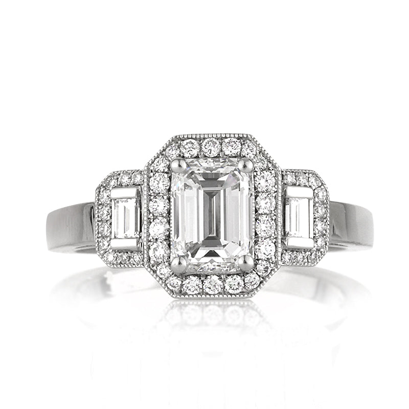 1.78ct Emerald Cut Diamond Engagement Ring