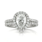 2.40ct Pear Shaped Diamond Engagement Ring