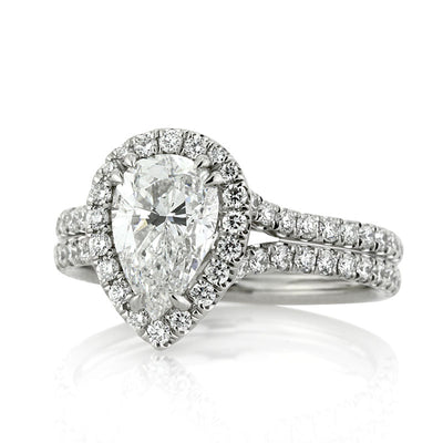 2.40ct Pear Shaped Diamond Engagement Ring