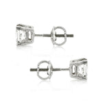 1.00ct Princess Cut Diamond Stud Earrings