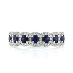 1.17ct Round Cut Sapphire and Diamond Right-Hand Ring