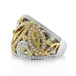 1.80ct Fancy Color and Diamond Right-Hand Ring