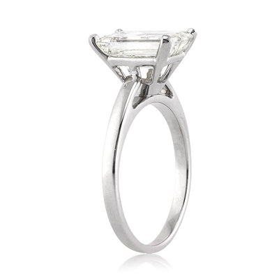 3.04ct Emerald Cut Diamond Solitaire Engagement Ring
