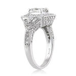 2.03ct Princess Cut Diamond Engagement Ring