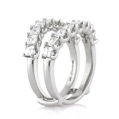 1.80ct Asscher Cut Diamond Wedding Ring Jacket