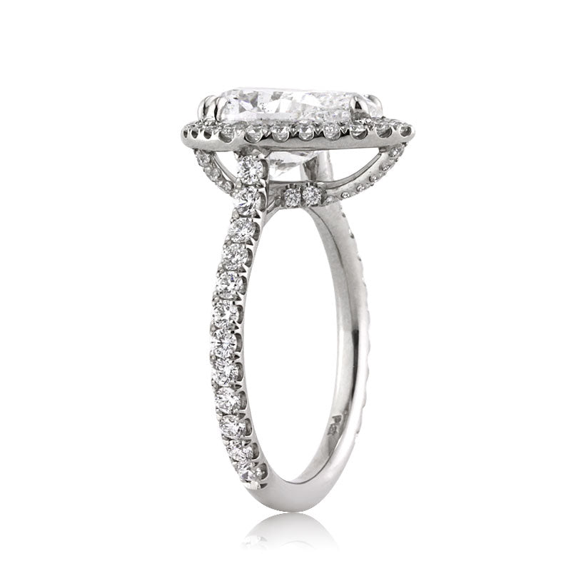 4.02ct Pear Shaped Diamond Engagement Ring